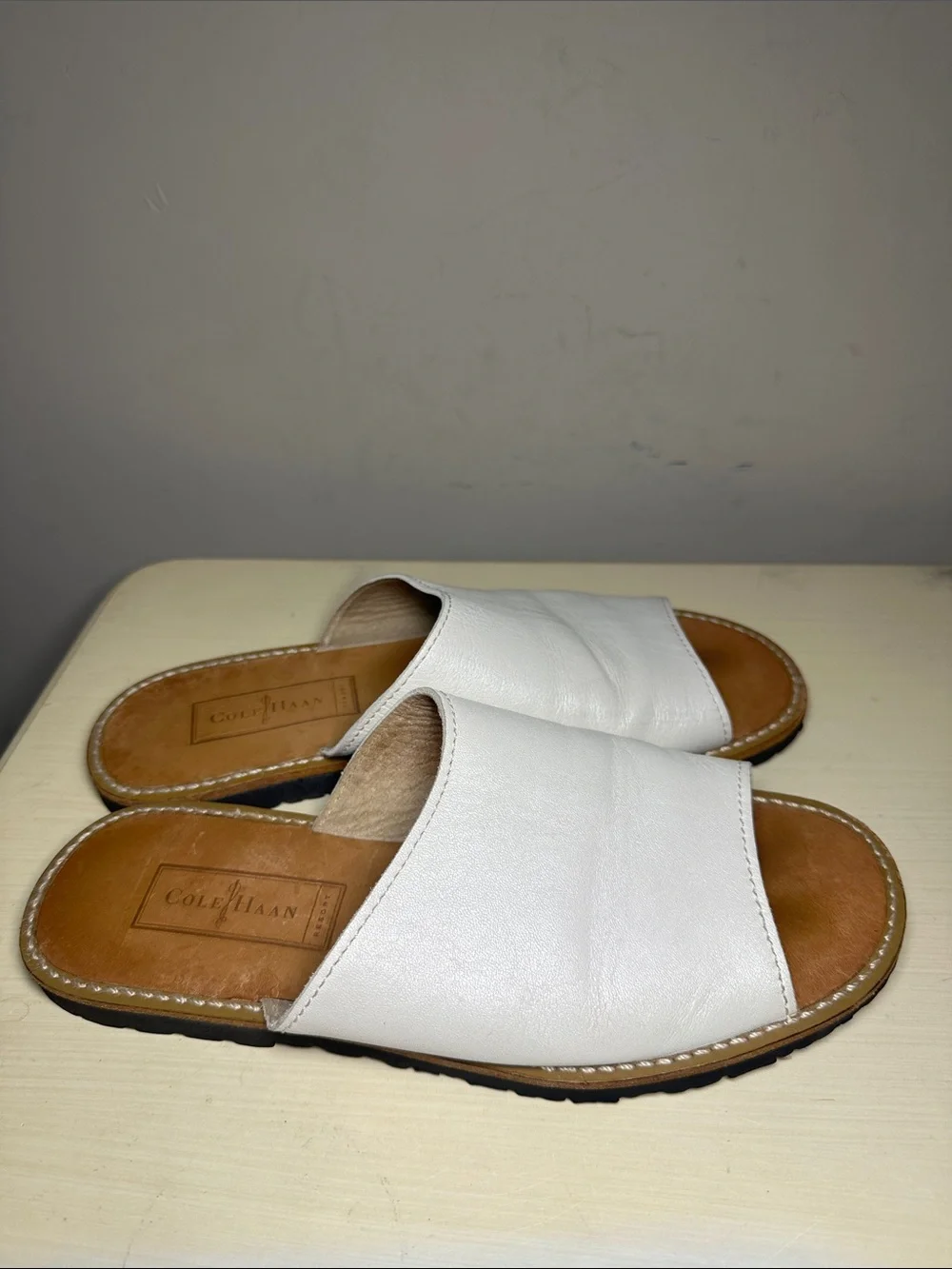 Cole Haan white leather